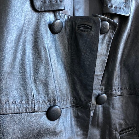 VINTAGE METALLIC LEATHER JACKET - Picture 4 of 4